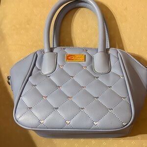 Betsey Johnson Light Blue Quilted Mini Bag